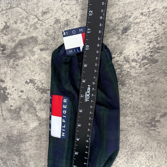 Vintage Tommy Hilfiger Toiletry Pencil Bag Plaid Zip Pouch - Picture 4 of 5